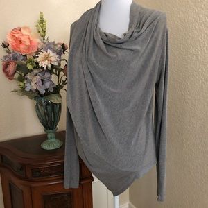 MK2K Lightweight Asymmetrical Cowl Neck Tunic Top